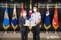 이종섭 국방부장관, 세계육상선수권대회 높이뛰기 은메달 우상혁 병장 및 체육부대 관계관 격려