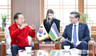 주한우즈베키스탄대사, 홍준표 대구시장 예방 “긴밀한 교류 협력 강화”
