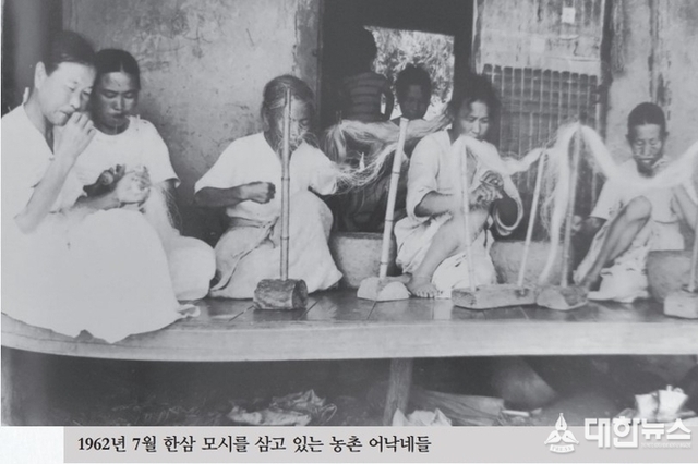 대한뉴스 그때그시절-1962년 7월 한삼 모시를 삼고 있는 농촌 어낙네들