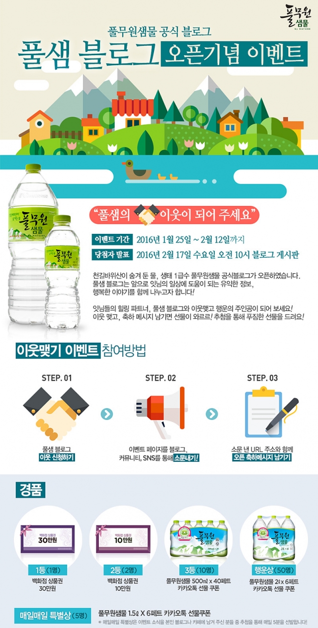사진자료1_풀무원샘물, 풀무원샘물 by NATURE 공식 블로그 오픈 기념 프로모션 진행!.jpg